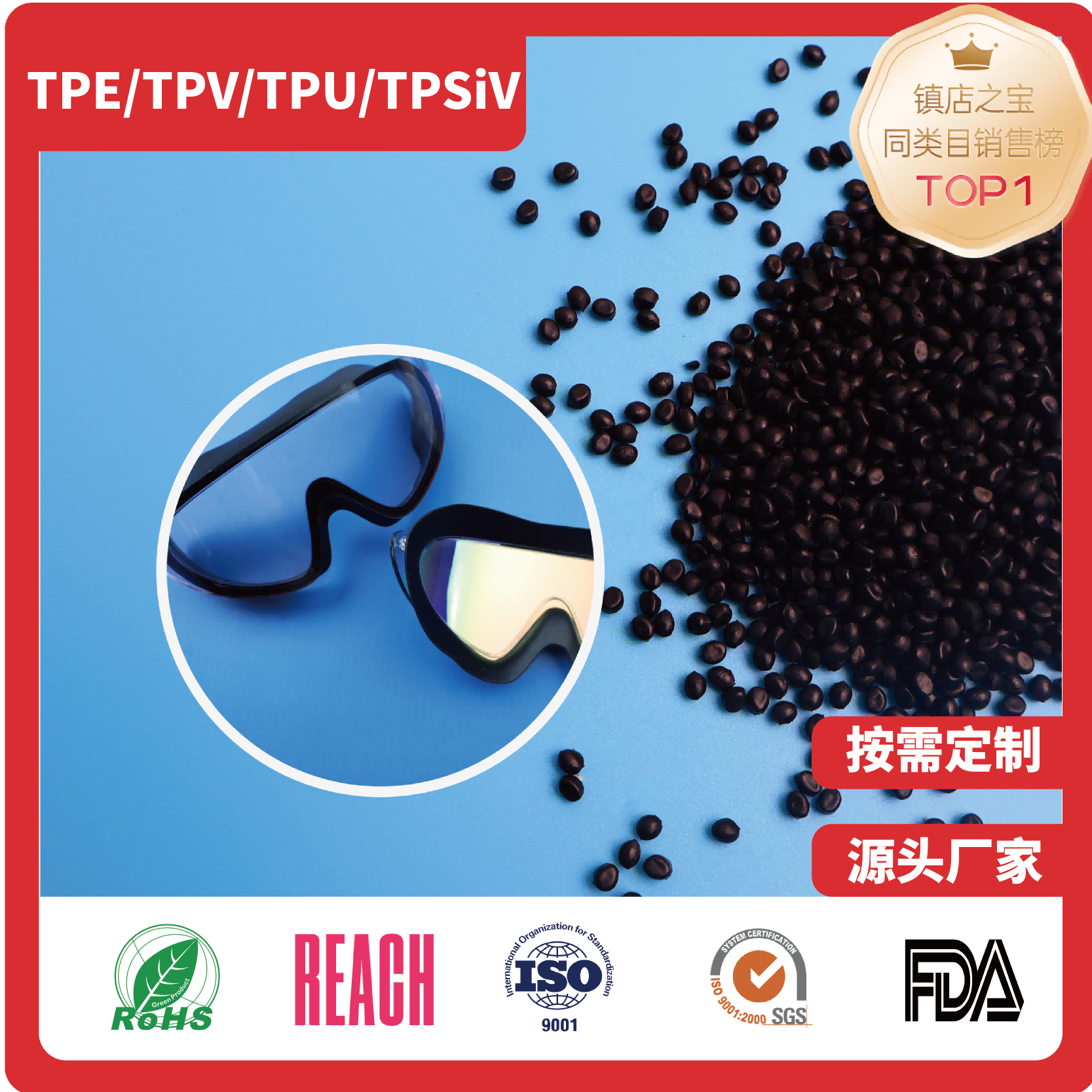 TPE游泳镜材料